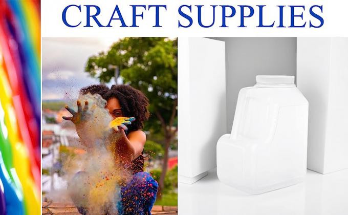 Gallon Clear Plastic Jug BPA Free Jug Wide Mouth Jug - Easy Grip Handle 