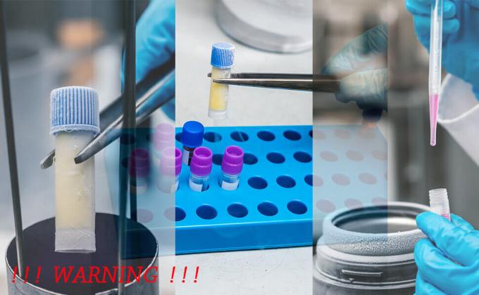 أقراص بلاستيكية صغيرة 2 مل مع أغطية ملفوفة أنابيب عينة أنابيب الكريوتوب، مادة PP، خالية من DNase، RNase، الحمض النووي البشري 3