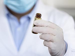 علبة من 100 قنينة زجاجية مع غطاء مسدس فينوليك أسود (4 مل، واضح) 0