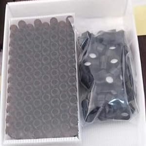 علبة من 100 قنينة زجاجية مع غطاء مسدس فينوليك أسود (4 مل، واضح) 13