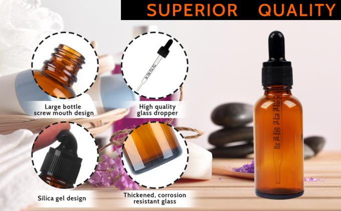 زجاجات قطرات 5PCS زجاجة قطرات أمبر مع قنوات ونقلات النقل ، زجاجات صبغة الزجاج مع قطرة 10ml 1