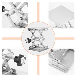 طاولة رفع الفولاذ المقاوم للصدأ التحكم اليدوي المختبر استخدام طاولة رفع جاك مكتب مصعد مختبر مقص 1