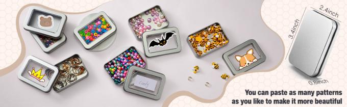 علب معدنية مع أغطية علب صافية أعلى علب علب تخزين فارغة علب حاوية مستطيلة مع علب كبيرة 5