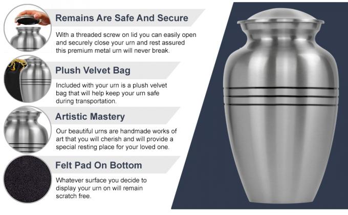 حفرة رماد الإنسان الإناث والرجال، حفرة رماد الإناث البالغات، حفرة الدفن - Pewter، 4 ذكريات صغيرة 4