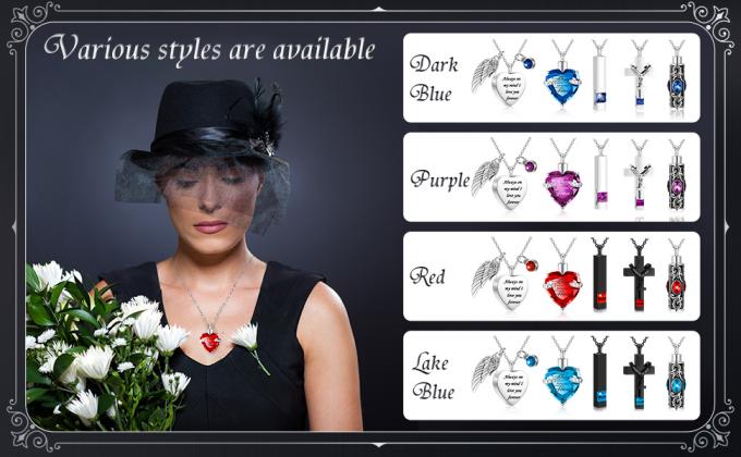 قلادة من أجل الرماد تذكار حرق قلب الصليب المجوهرات المكعبة للرماد القلادة القديمة القلادة التذكارية 10