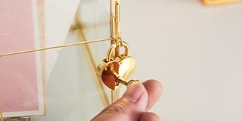 صندوق بطاقات الزفاف الزجاجي مع فتحة، صندوق بطاقات كبيرة واضحة ذهبية النحاس بطاقة هدية صندوق تخزين مع قفل للزفاف 5