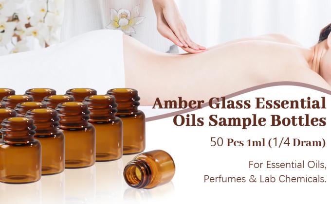 زجاج الزيوت الأساسية عينة زجاجات مع أغطية سوداء للزيوت الأساسية والعطور والمواد الكيميائية المختبرية 30 مل كأس قياس 0