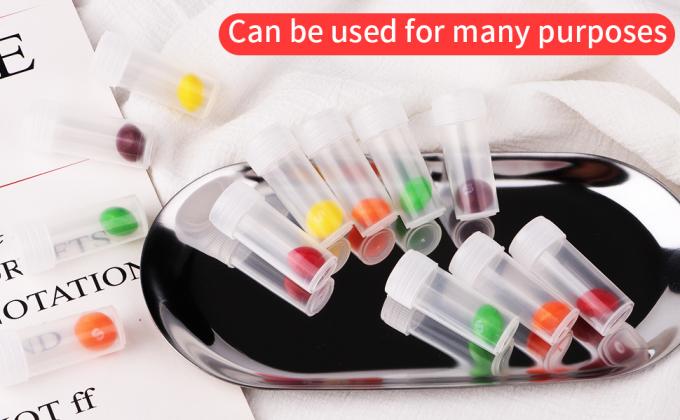 7 مل أقراص بلاستيكية مع أغطية زجاجات عينة قنينة أقراص بلاستيكية مع غطاء أقراص بلاستيكية للأغراض الصغيرة 2