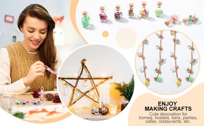 زجاجات زجاجية صغيرة مزدوجة مع أغطية سدادة. زجاجات الرغبة زجاجات الزفاف 2