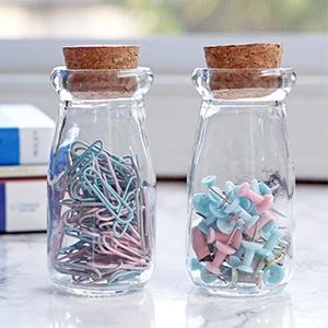 زجاجات الزجاج الشفافة الزجاجات الزجاجية المفضلة الزجاجات الزجاجات 100 مل زجاجات مع أغطية زجاجية، زجاجات صغيرة 6