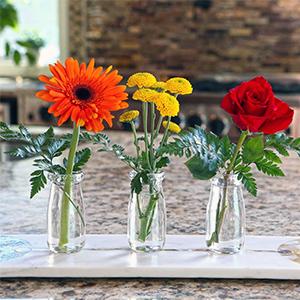 زجاجات الزجاج الشفافة الزجاجات الزجاجية المفضلة الزجاجات الزجاجات 100 مل زجاجات مع أغطية زجاجية، زجاجات صغيرة 7