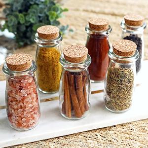 زجاجات الزجاج الشفافة الزجاجات الزجاجية المفضلة الزجاجات الزجاجات 100 مل زجاجات مع أغطية زجاجية، زجاجات صغيرة 8