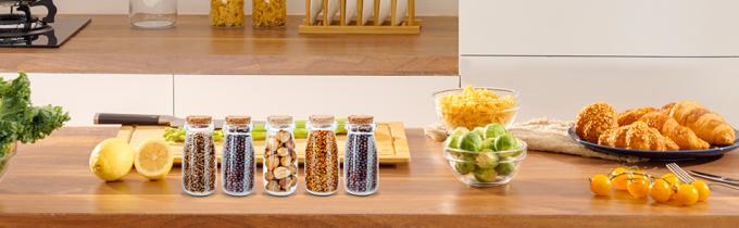 زجاجات الزجاج الشفافة الزجاجات الزجاجية المفضلة الزجاجات الزجاجات 100 مل زجاجات مع أغطية زجاجية، زجاجات صغيرة 9