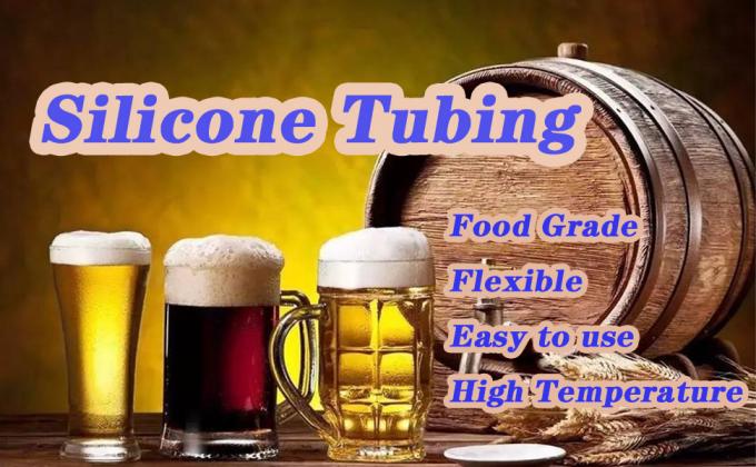 أنابيب السيليكون الواضحة 10FT 3/8 "ID X 1/2"OD الصف الغذائي أنابيب السيليكون النقية عالية درجة الحرارة لصنع النبيذ في المنزل 0
