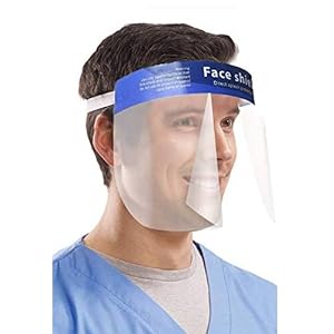 دروع الوجه القابلة لإعادة الاستخدام مع دروع العين المعاد تدويرها بعد التطهير 2