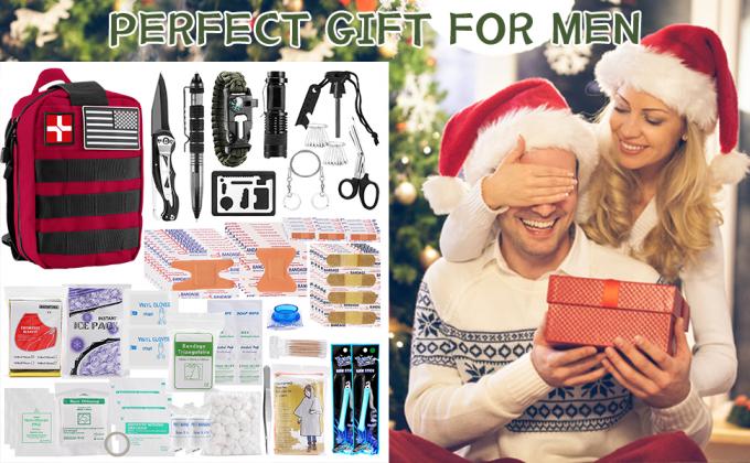 علبة الإسعافات الأولية للبقاء على قيد الحياة، كيس طبي للطوارئ في الهواء الطلق معدات البقاء على قيد الحياة والمعدات للمشي لمسافات طويلة التخييم الصيد 4