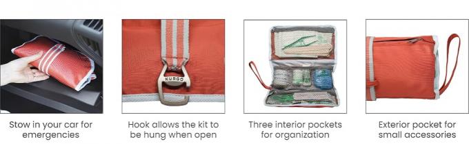 علبة الإسعافات الأولية للحيوانات الأليفة، 105 قطعة إمدادات التمريض مع طوق الطوارئ، تعليمات الإسعافات الأولية وأكثر مثالية للمنزل 1