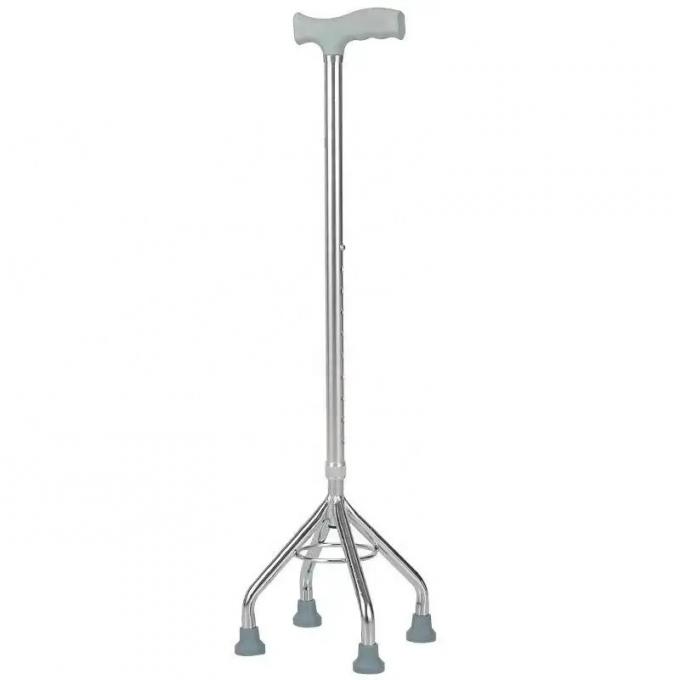 المشي والمركز المتحرك المتحرك المتحركات الألومنيوم سبيكة الفولاذ المقاوم للصدأ العكاز المسنة العصا المتناسبة للمشي 2