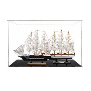 علبة عرض أكريليك واضحة،صندوق العرض الذاتي مع قاعدة أكريليك سوداء،صندوق المكتب المكعب المنظم الرفع 2