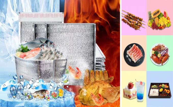 أكياس عازلة قابلة لإعادة الاستخدام طابعات صناديق حرارية 13 &times; 8.5 &times; 12 طابعات صناديق معدنية لقطعة الغداء 5