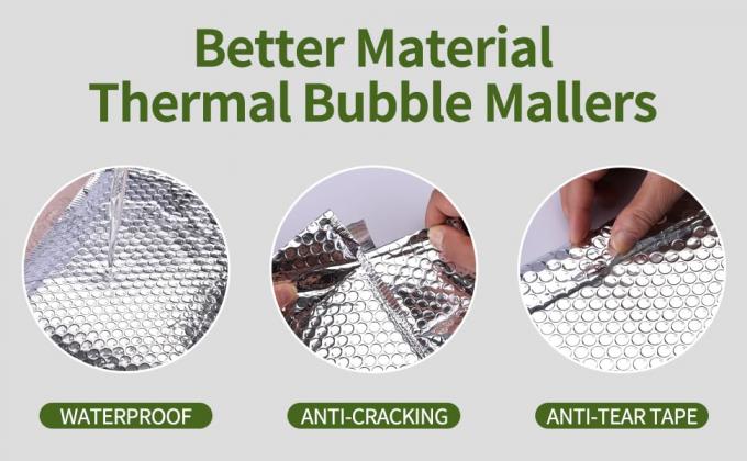 بريد حرارية 8 "× 11"، حزمة مراسلات معزولة للشحن البارد، غلافات البريد الورقي، مراسلات فقاعة باردة 1