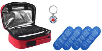 جهاز تبريد الأنسولين حقيبة سفر دواء مرضى السكري حقيبة تبريد مرضى السكري تنظيم الدواء مع 4 أكياس ثلجية 7