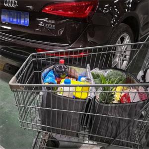 أكياس تبريد معزولة أكبر من الـ XXL مع إغلاق زيب، أكياس تسوق البقالة القابلة لإعادة الاستخدام تبقي الطعام دافئًا أو باردًا، قابلة للطي 7