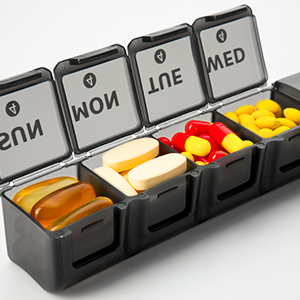 منظمة حبوب منع الحمل الشهرية الكبيرة، XL 4 أسابيع صندوق حبوب منع الحمل، حاويات حبوب منع الحمل منظمة حسب الأسبوع، حاوية حبوب منع الحمل الكبيرة 1