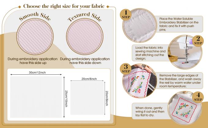 غسل إزالة طابعة طريزية قابلة للذوبان في الماء طلاء طريزية للفيلم الشفاف قابلة للذوبان في الماء 4