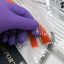 حقائب الأدلة للشرطة، حقائب الأدلة للسلامة العامة، حاوية أدلة مسرح الجريمة، 6 "&times; 8"، 100 حزمة 3