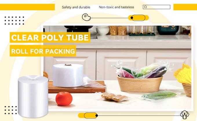 أنابيب البولي إيثيلين مسطحة ملفوفة 3"Wx100"Lx1.5 مليل سميكة. للتعبئة وصنع أكياس البولي (3"x100") 0