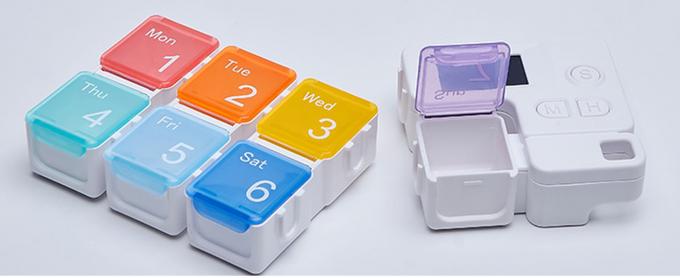 Smart Pill Box,7 Day Pill Organizer,4 Alarm Clocks,AM/PM Automatic Alarm Reminder,Hold Vitamins Fish Oil,Supplements,Travel Pill Or Pillganizer,Suitable For The Elderly, Children, Office Workers 1