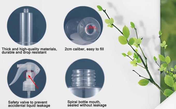 Pack Plastic Water Spray Bottle for Hair, 10 oz/300ml Plastic Empty Mister Spray Bottles for Cleaning, Cooking, Plant, Pet 1