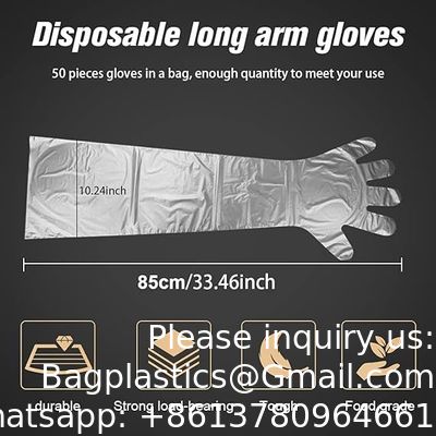 جودة  Disposable Field Dressing Gloves Veterinary Insemination Rectal Long Gloves, Extra Long Sleeve Full Arm Gloves مصنع