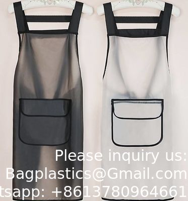 جودة  Biodegradable Custom LOGO High Quality Oil-Proof, Stain-Proof, Waterproof And Erasable Hand Household Kitchen Apron مصنع