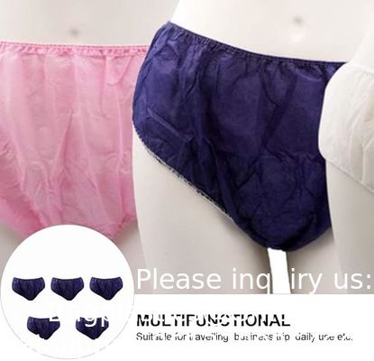 جودة  Disposable Polypropylene PP Non Woven T-Back Panties Beach Ladies Disposable Sexy Thin Bikini Thong مصنع
