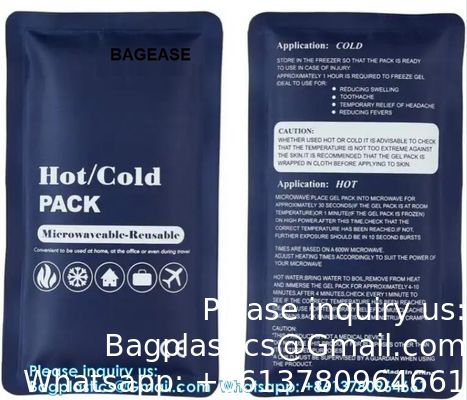 الجودة  Customized Size And Shaped Reusable Hot Cold Compress Gel Packs Polyester Ice Pack For Therapy مصنع
