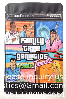 أكياس ناعمة الملمس ومضادة للرائحة وتغليف صالح للأكل ومطبوعة مقاومة للأطفال 3.5 أكياس مايلر مخصصة