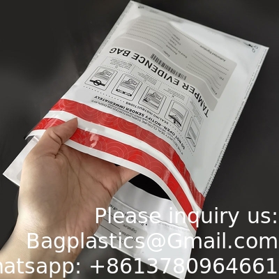 حقيبة الشريط اللاصق، وحقيبة الأدلة، وأكياس الأمان البلاستيكية الخاصة بالامتحان، وأكياس الشحن الورقية، وأكياس العبث الأمنية العابرة