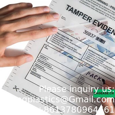 حقيبة مضادة للحرارة، حقيبة شريط الفراغ، حقيبة الأدلة، امتحان حقائب الأمان البلاستيكية الورقية الشحن العابرة الأمن الحقائب مضادة للتلاعب