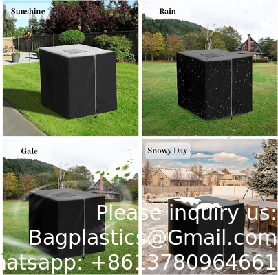 غطاء حمل IBC بسحاب، 275 جالون 1000 لتر خارجي IBC Tote ظلة 210D غطاء قماش أكسفورد مقاوم للماء ومقاوم لأشعة الشمس
