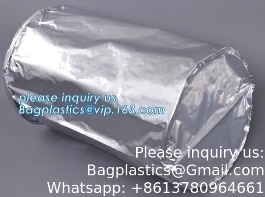 الصناعة المخصصة مستديرة أسفل الألومنيوم ورق طلاء أكياس للطبل كيس طلاء مخصصة مرنة hd طبل طلاء 200 لتر