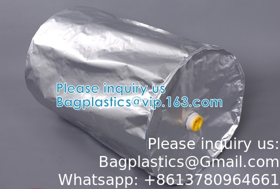الصناعة المخصصة مستديرة أسفل الألومنيوم ورق طلاء أكياس للطبل كيس طلاء مخصصة مرنة hd طبل طلاء 200 لتر