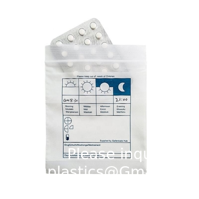 الطبية 100٪ Ldpe طباعة حبوب منع الحمل الطبية إعطاء المغلف التعبئة الثنائية الحقيبة الطبية المنظم
