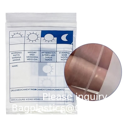 الطبية 100٪ Ldpe طباعة حبوب منع الحمل الطبية إعطاء المغلف التعبئة الثنائية الحقيبة الطبية المنظم