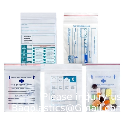 الطبية 100٪ Ldpe طباعة حبوب منع الحمل الطبية إعطاء المغلف التعبئة الثنائية الحقيبة الطبية المنظم