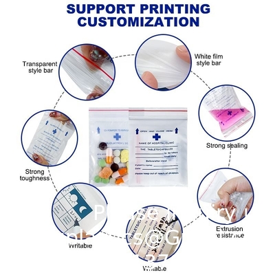 الطبية 100٪ Ldpe طباعة حبوب منع الحمل الطبية إعطاء المغلف التعبئة الثنائية الحقيبة الطبية المنظم