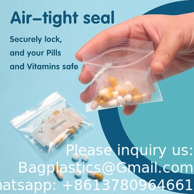 الطبية 100٪ Ldpe طباعة حبوب منع الحمل الطبية إعطاء المغلف التعبئة الثنائية الحقيبة الطبية المنظم