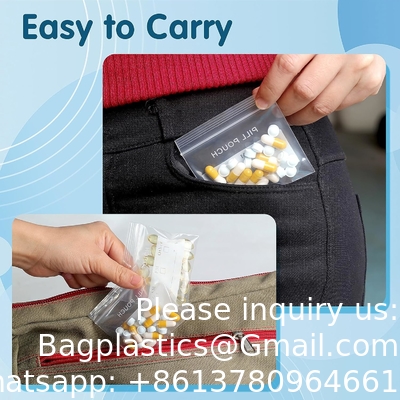 الطبية 100٪ Ldpe طباعة حبوب منع الحمل الطبية إعطاء المغلف التعبئة الثنائية الحقيبة الطبية المنظم