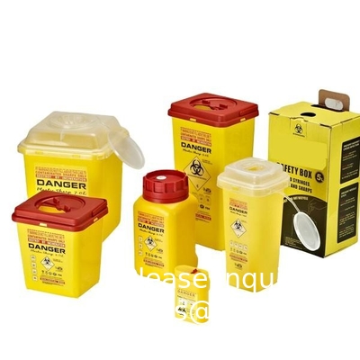 3L 5L 10L النفايات الطبية المستخدمة مرة واحدة صناديق البلاستيك الحادة الطبية الحادة الحاوية المستخدمة مرة واحدة العديد من الأساليب 30L 8Gal